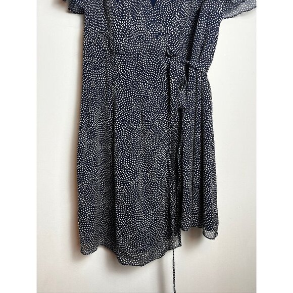 NWT Diane Von Furstenberg blue/white polka dot wrap dress  size 4 - Picture 8 of 8